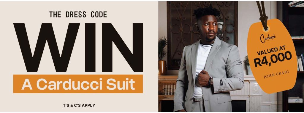 WIN a Carducci Tailored Suit valued at R4000
