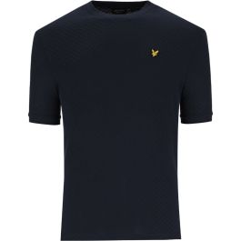 Lyle & Scott Football Jaquard T-Shirt Mens Dark Navy|John Craig