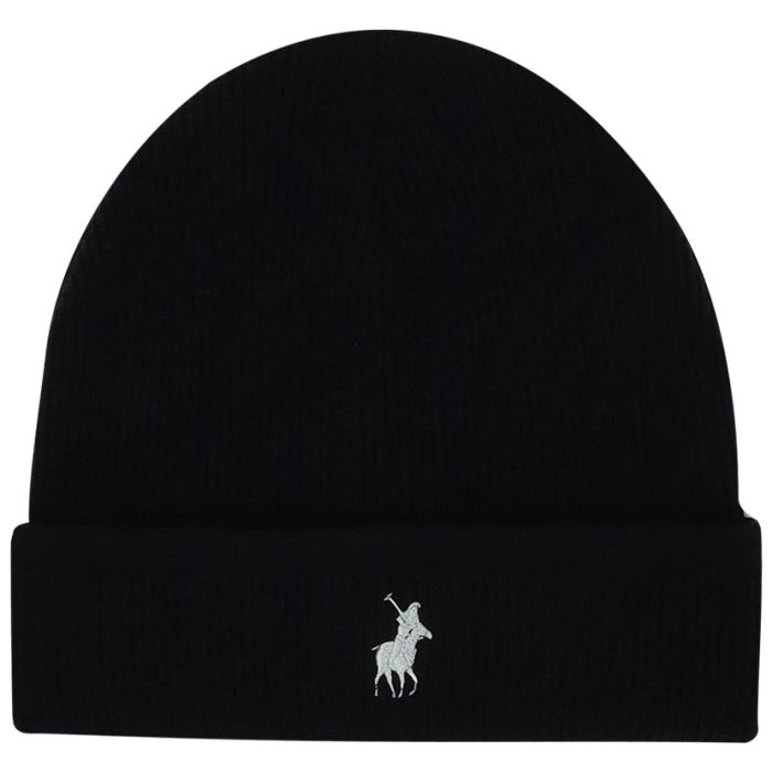 POL1301B-POLO-BEANIE-KNIT-BLK-0073258-V1