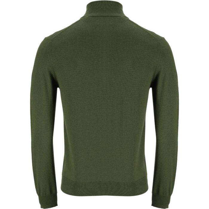 Gant Knitted Half Zip Top Mens Country Green|John Craig