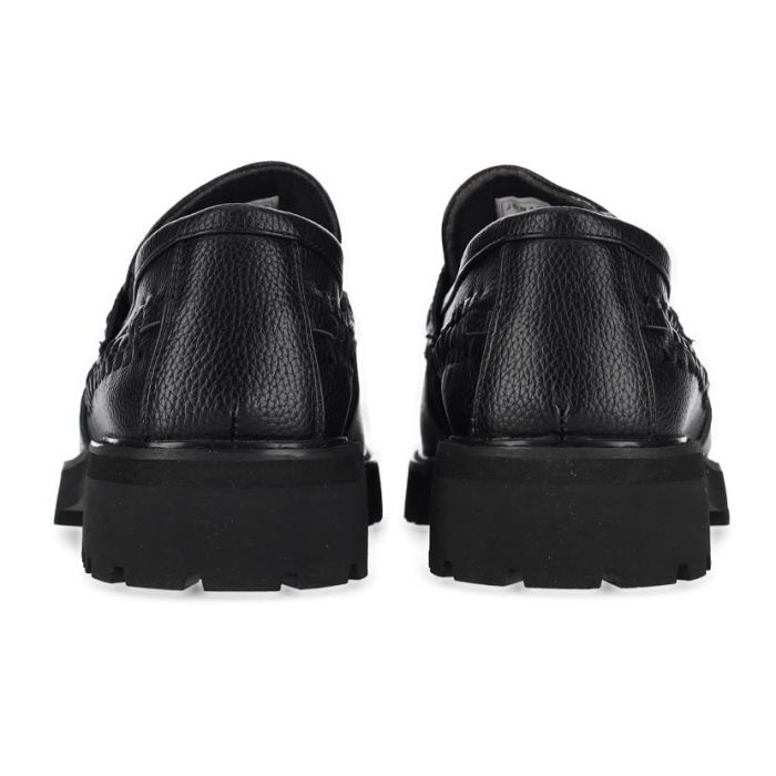 Jonathan D Penny Moc Side Weave Pennymoc Shoes Mens Black | John Craig