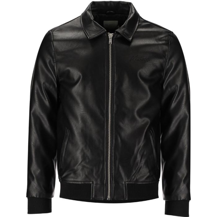 Muratti PU Ribbed Cuff Jacket Mens Black|John Craig
