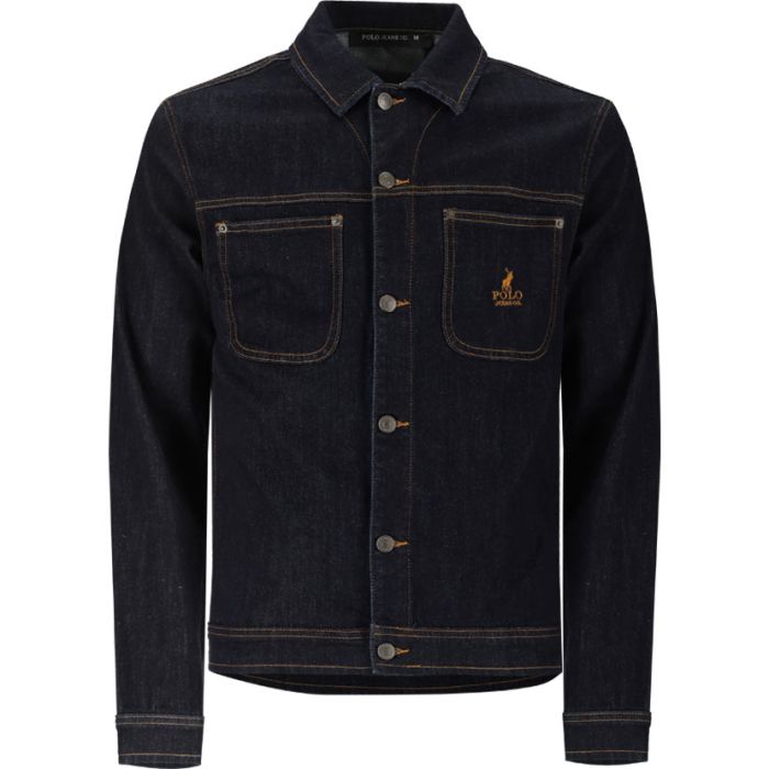 Polo Raw Denim Jacket Mens Wash|John Craig