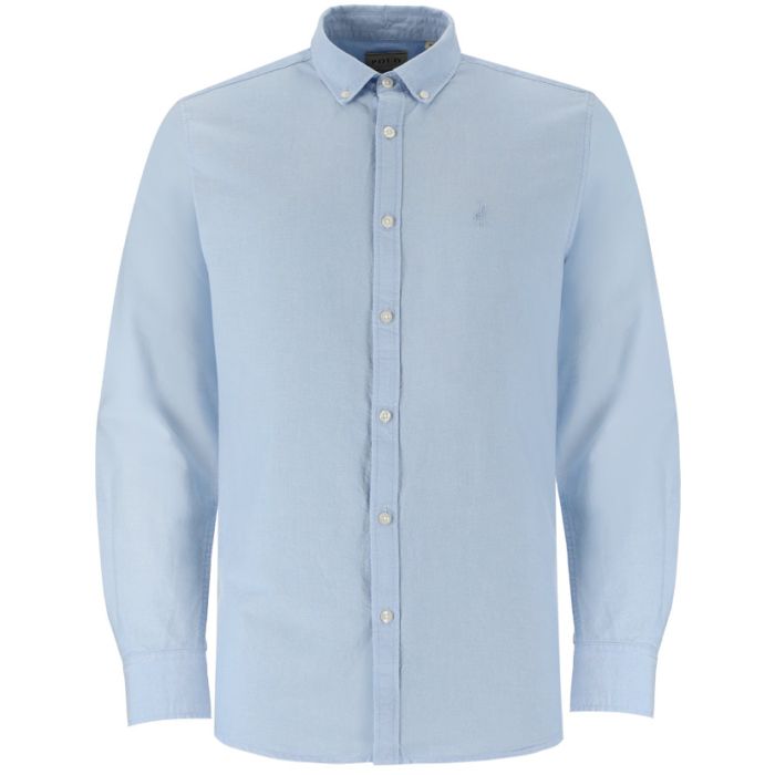 POL1336W-POLO-ARMAN-CLSC-PLAIN-OXFORD-LTBLU-0079686-V1