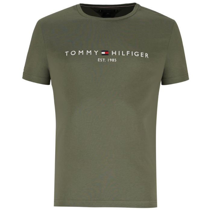 TMH40OL-TOMMY-HILFIGER-LOGO-TEE-OLV-MW0MW11797PLITS-V1