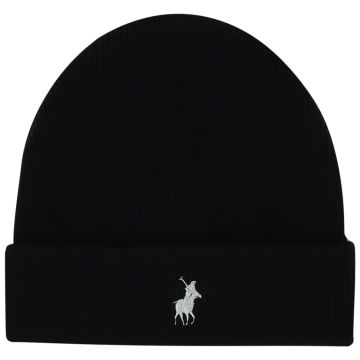 POL1301B-POLO-BEANIE-KNIT-BLK-0073258-V1