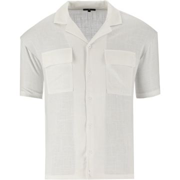 Cantarelli Cotton Linen Shirt Mens White