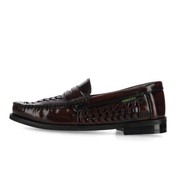 Dakota Hi-Shine Moc Shoe Mens Burgundy