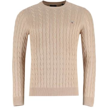 GNT35SA-GANT-COTTON-CABLE-C-NECK-SAND-343107-V1