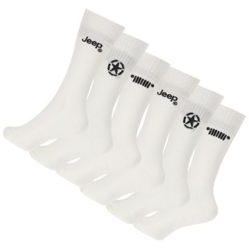 Jeep 3 Pack Crew Socks Mens White