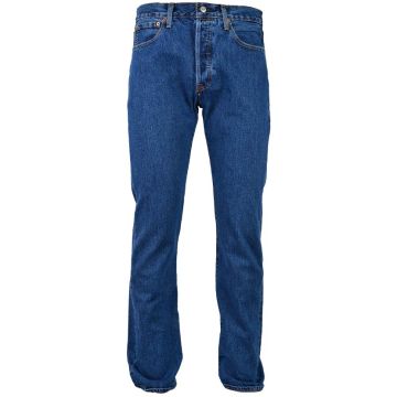 Levis 501 Mens Original Fit Stonewash Jeans Blue