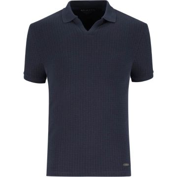 Muratti Textured Collar Golfer Mens Navy