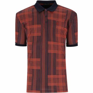 Polo Adriel Linera Print Golfer Mens Orange
