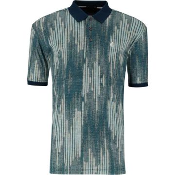 Polo Soren Linear Print SS Merc Golfer Mens Green