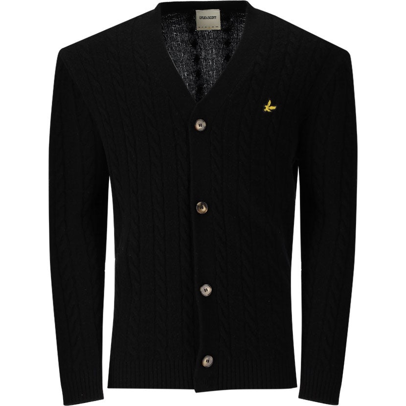 トップス hholic lib stretch cardigan 2pieces set Lyle & Scott Knitted Cardigan Mens Black|John Craig