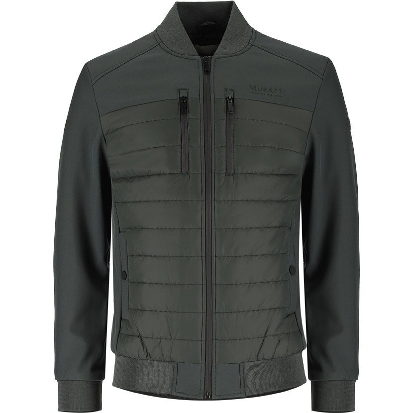 Muratti Mixed Fabric Jacket Mens Dark Olive|John Craig