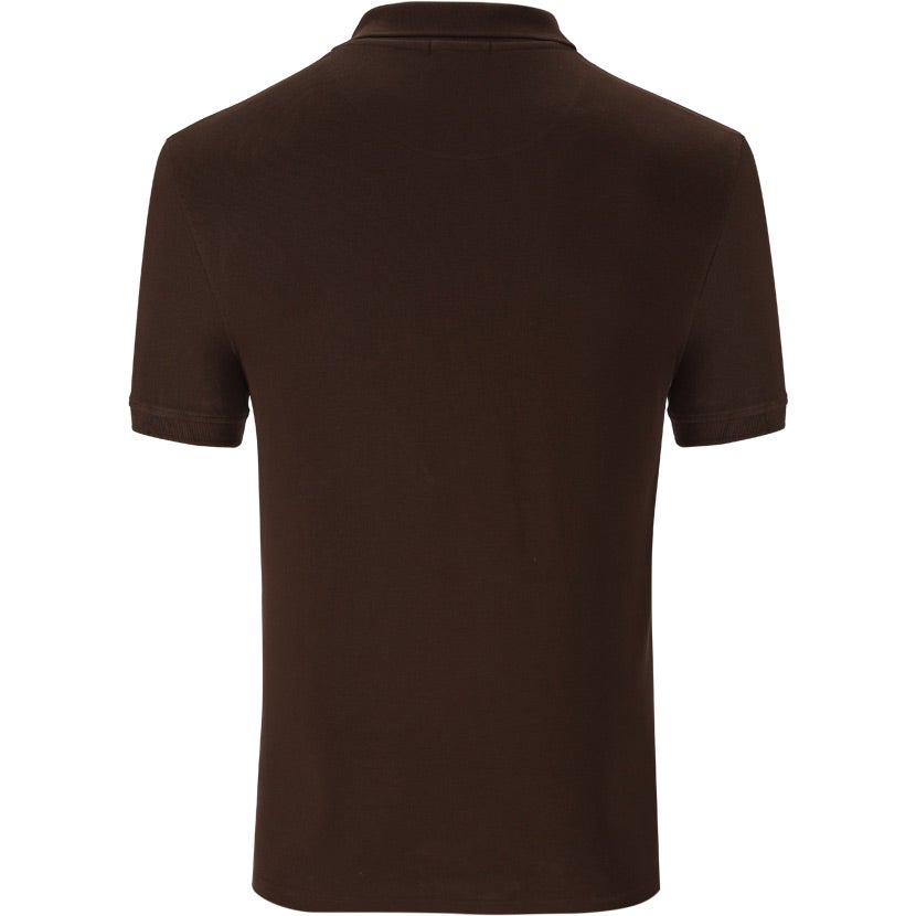 Polo Essential Pique Golfer Mens Chocolate|John Craig